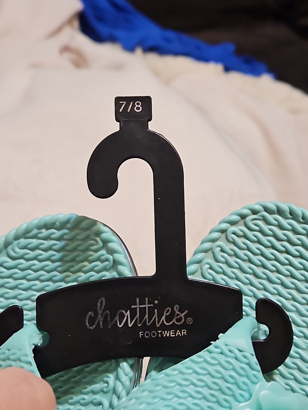 chatties Mint Teal Floral Jelly Flip Flop Sandals - Picture 6 of 6